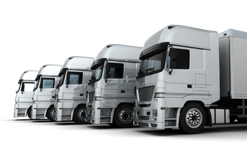 Trucks are white