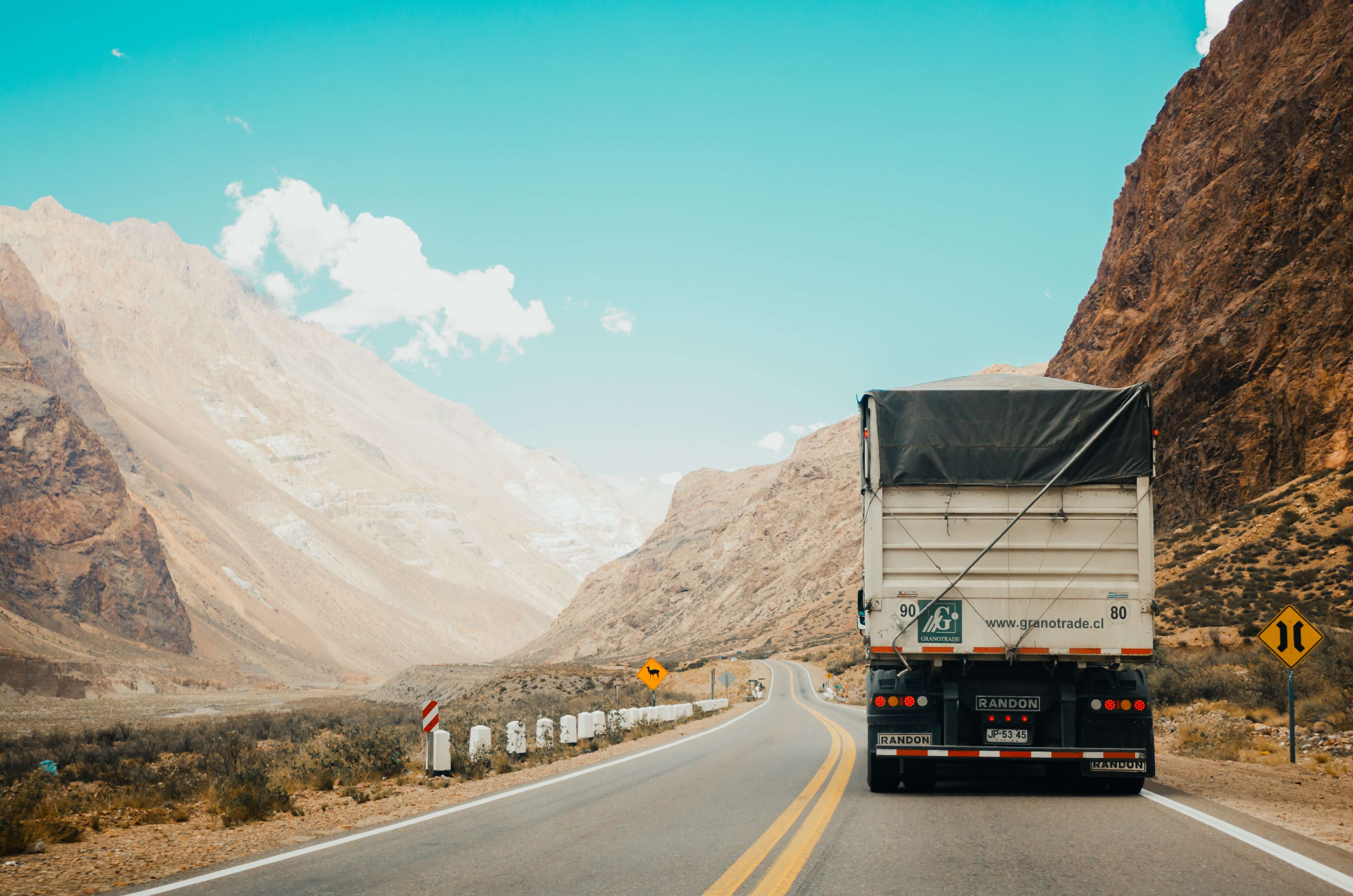 A truck on the road
